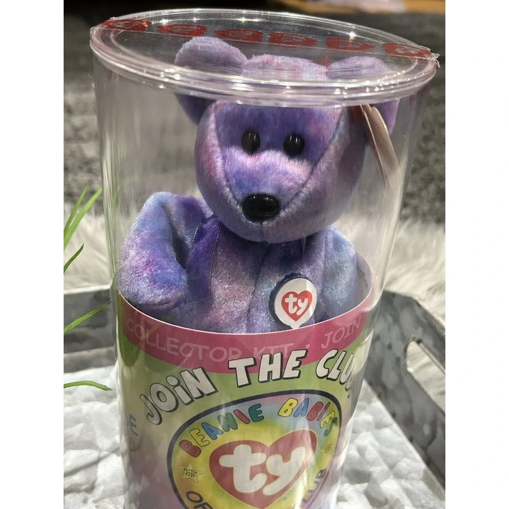 Official Club Beanie Baby Clubby IV New Condition Collector Kit Beautiful Purple